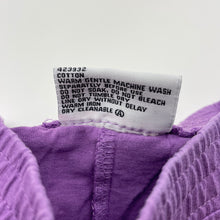 Load image into Gallery viewer, Girls Mango, purple cotton shorts, elasticated, GUC, size 1,  