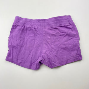 Girls Mango, purple cotton shorts, elasticated, GUC, size 1,  