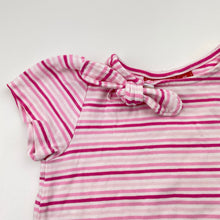 Load image into Gallery viewer, Girls Sprout, pink stripe stretchy tee / top, GUC, size 1,  