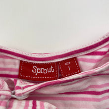 Load image into Gallery viewer, Girls Sprout, pink stripe stretchy tee / top, GUC, size 1,  