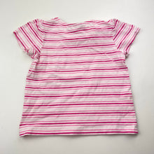 Load image into Gallery viewer, Girls Sprout, pink stripe stretchy tee / top, GUC, size 1,  