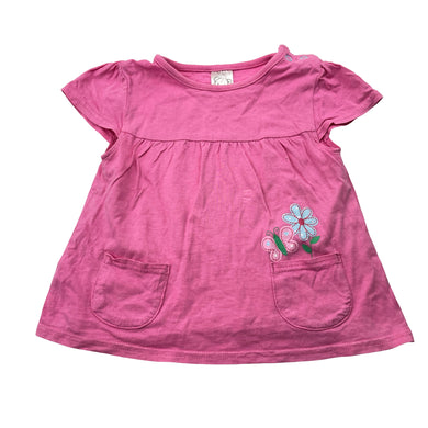 Girls Target, pink cotton tee / top, GUC, size 1,  