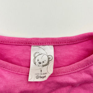 Girls Target, pink cotton tee / top, GUC, size 1,  