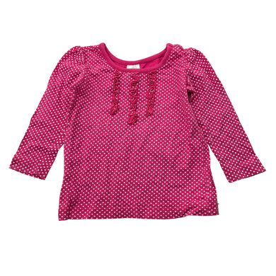 Girls Tiny Little Wonders, cotton long sleeve tee / top, hearts, GUC, size 1,  