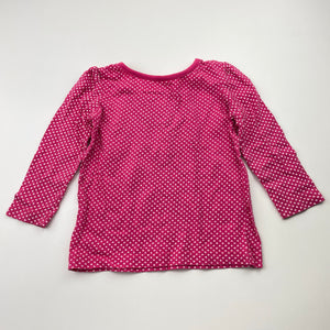 Girls Tiny Little Wonders, cotton long sleeve tee / top, hearts, GUC, size 1,  