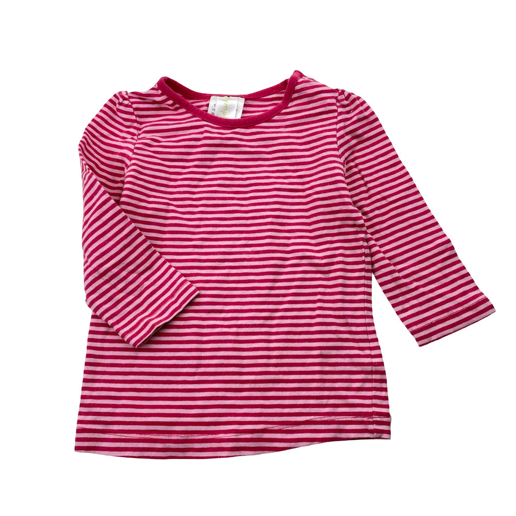 Girls Dymples, striped stretchy long sleeve top, FUC, size 1,  