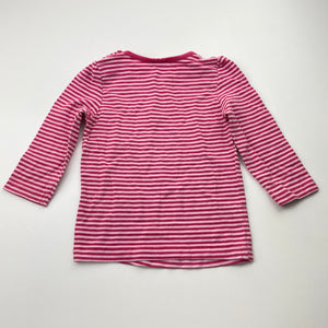 Girls Dymples, striped stretchy long sleeve top, FUC, size 1,  