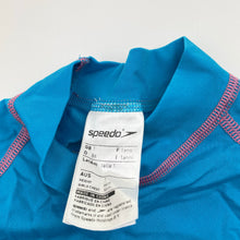 Load image into Gallery viewer, Girls Speedo, short sleeve rashie / swim top, GUC, size 1,  