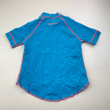 Load image into Gallery viewer, Girls Speedo, short sleeve rashie / swim top, GUC, size 1,  