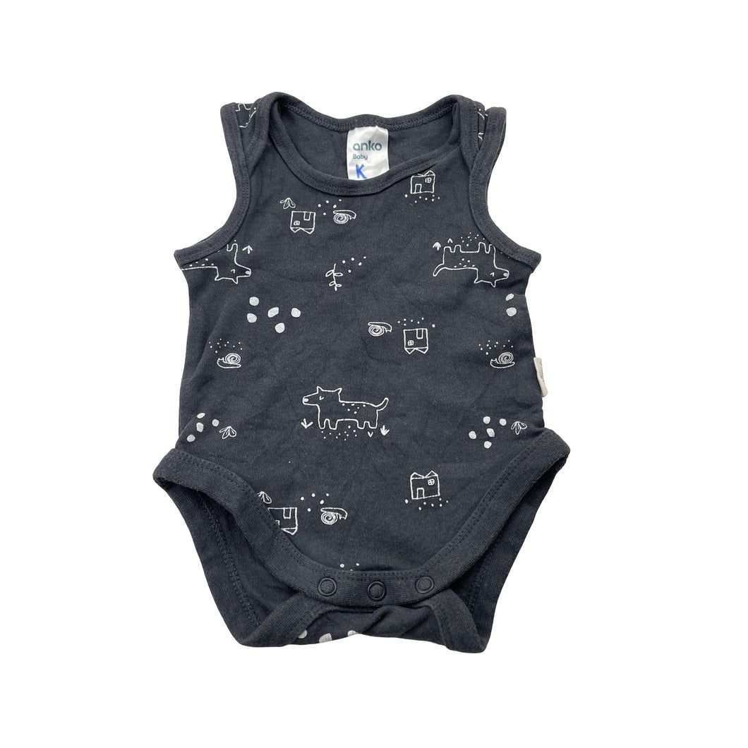 Unisex Anko, cotton singletsuit / romper, GUC, size 0000,  