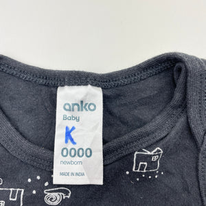Unisex Anko, cotton singletsuit / romper, GUC, size 0000,  