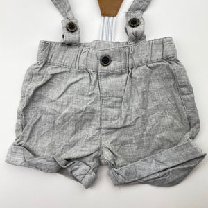 Boys Dymples, lightweight suspender shorts, elasticated, EUC, size 000,  