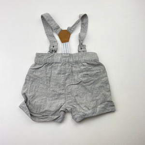 Boys Dymples, lightweight suspender shorts, elasticated, EUC, size 000,  
