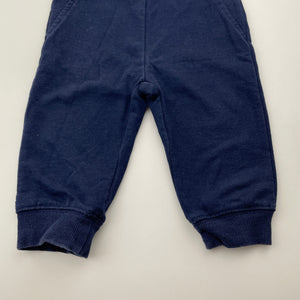 Boys navy, casual pants, elasticated, GUC, size 0-1,  