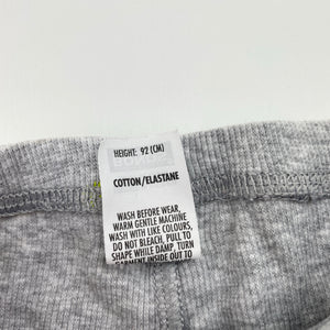 Unisex Bonds, grey ribbed leggings / bottoms, elasticated, EUC, size 2,  