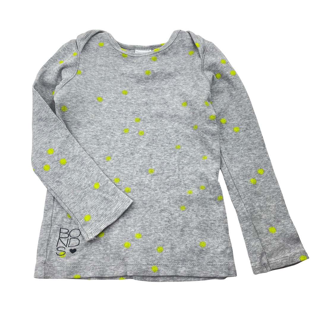 Unisex Bonds, grey ribbed long sleeve tee / top, EUC, size 2,  