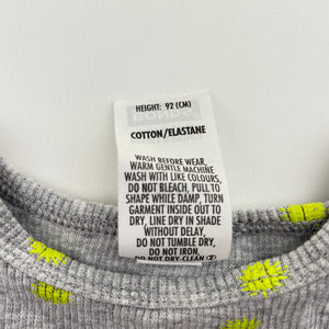 Unisex Bonds, grey ribbed long sleeve tee / top, EUC, size 2,  