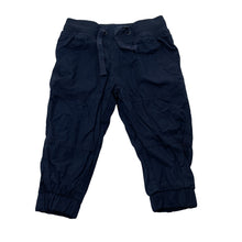 Load image into Gallery viewer, Boys Tilt, lined navy cotton pants, elasticated, EUC, size 1,  