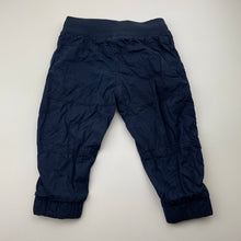 Load image into Gallery viewer, Boys Tilt, lined navy cotton pants, elasticated, EUC, size 1,  