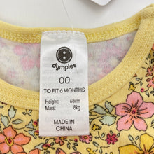 Load image into Gallery viewer, Girls Dymples, floral cotton summer romper, NEW, size 00,  