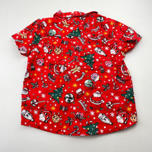 Load image into Gallery viewer, Boys Big W, cotton Christmas short sleeve shirt, EUC, size 1,  