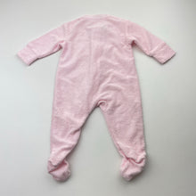 Load image into Gallery viewer, Girls Tiny Little Wonders, pink terry zip coverall / romper, EUC, size 0000,  