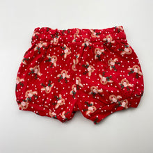 Load image into Gallery viewer, Girls Baby Berry, cotton Christmas shorts, elasticated, EUC, size 0,  