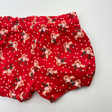 Load image into Gallery viewer, Girls Baby Berry, cotton Christmas shorts, elasticated, EUC, size 0,  