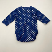 Load image into Gallery viewer, Girls Next, blue &amp; white spot cotton bodysuit / romper, EUC, size 000,  