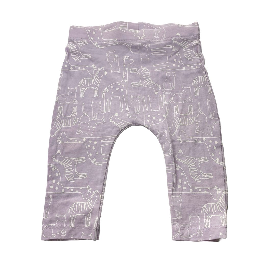 Girls Anko, lilac stretchy leggings / bottoms, elasticated, EUC, size 00,  