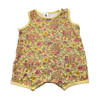 Girls Anko, floral cotton summer romper, GUC, size 0,  