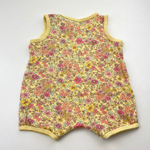 Girls Anko, floral cotton summer romper, GUC, size 0,  