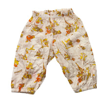 Load image into Gallery viewer, Girls lightweight, vintage print pants / bottoms, elasticated, EUC, size 000,  