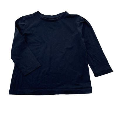 Unisex Target, navy organic cotton long sleeve tee / top, EUC, size 3,  