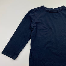 Load image into Gallery viewer, Unisex Target, navy organic cotton long sleeve tee / top, EUC, size 3,  