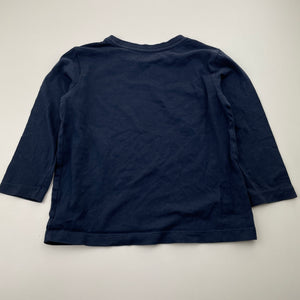 Unisex Target, navy organic cotton long sleeve tee / top, EUC, size 3,  