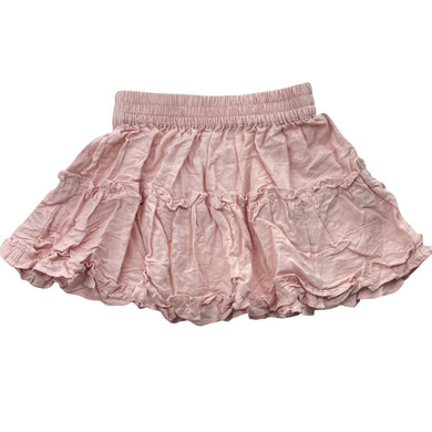 Girls Anko, pink viscose / cotton / linen skirt, elasticated, EUC, size 5,  