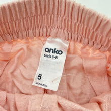 Load image into Gallery viewer, Girls Anko, pink viscose / cotton / linen skirt, elasticated, EUC, size 5,  