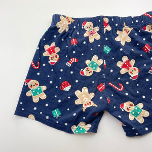 Unisex Lily & Dan, cotton Christmas pyjama shorts, wash fade, FUC, size 6,  