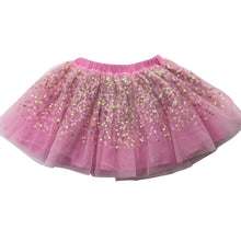 Load image into Gallery viewer, Girls Seed, cotton lined tull &amp; sequin skirt, elasticated, EUC, size 4,  