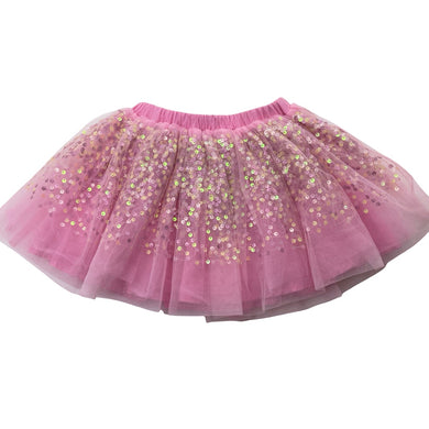 Girls Seed, cotton lined tull & sequin skirt, elasticated, EUC, size 4,  