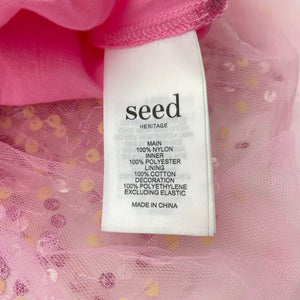 Girls Seed, cotton lined tull & sequin skirt, elasticated, EUC, size 4,  