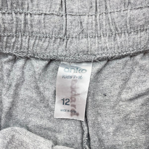 Girls Anko, grey marle cotton shorts, elasticated, GUC, size 12,  