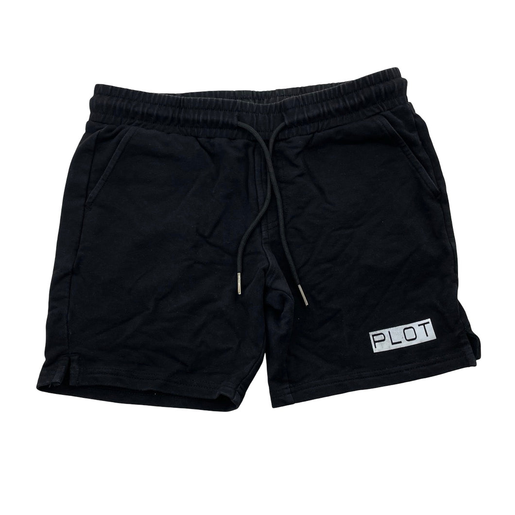 Boys PLOT, black casual shorts, elasticated, GUC, size 8-9,  
