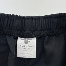 Load image into Gallery viewer, Unisex Track n Field, black sports / activewear shorts, elasticated, EUC, size 12,  