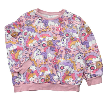 Girls Target, fleece-lined sweater / jumper, unicorns, EUC, size 7,  