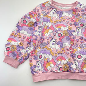 Girls Target, fleece-lined sweater / jumper, unicorns, EUC, size 7,  