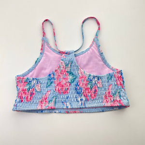 Girls Piping Hot, floral swim top, EUC, size 10,  