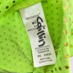Girls WEISSMANN, fluoro dance costume top, FUC, size 10-12,  