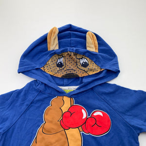 Boys W.A.Jacobs, cotton hooded tee / top, kangaroo, EUC, size 2,  